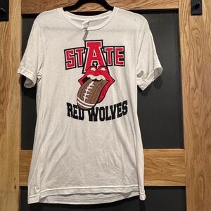State Red Wolves Football Graphic T-Shirt